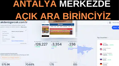 ANTALYA MERKEZDE BİRİNCİYİZ