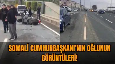 Somali Cumhurbaşkanı'nın oğlunun kaza yerinde çekilen görüntüsü
