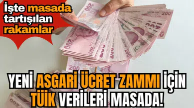 Yeni asgari ücret zammı için TÜİK verileri masada! İşte masada tartışılan rakamlar