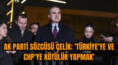 AK Parti Sözcüsü Çelik: 'Türkiye'ye ve CHP'ye kötülük yapmak'