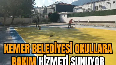 Kemer Belediyesi okullara bakım hizmeti sunuyor