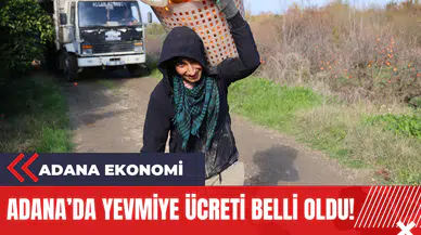 Adana’da Yevmiye Ücreti Belli Oldu!