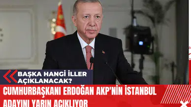 Cumhurbaşkanı Erdoğan AKP'nin İstanbul Adayını Yarın Açıklıyor