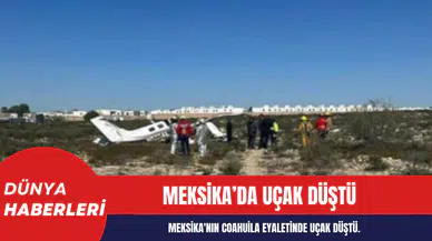 Meksika'da uçak düştü