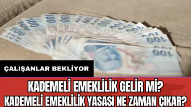Kademeli emeklilik gelir mi? Kademeli emeklilik yasası ne zaman çıkar?