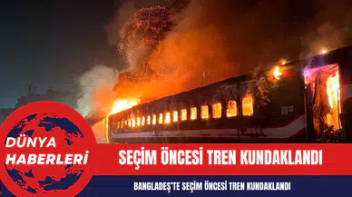 Seçim öncesi yolcu treni kundaklandı