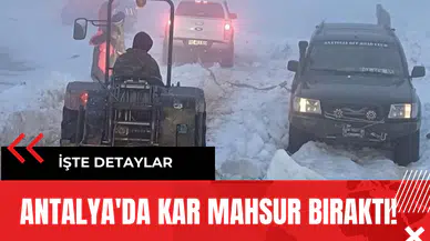 Antalya'da Kar Mahsur Bıraktı!