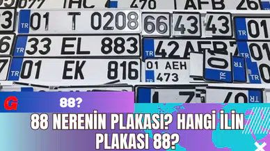 88 Nerenin Plakası? Hangi ilin plakası 88?