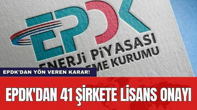 EPDK'dan 41 şirkete lisans onayı