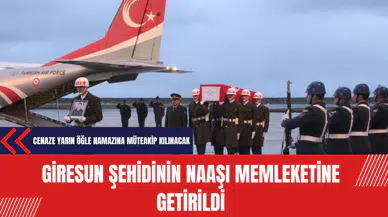 Giresun şehidinin naaşı memleketine getirildi