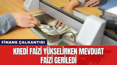 Kredi faizi yükselirken mevduat faizi geriledi
