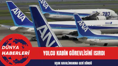 Yolcu kabin görevlisini ısırdı uçak havalimanına geri döndü