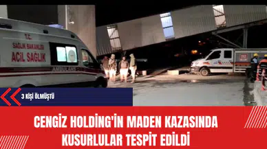 Cengiz Holding'in maden kazasında kusurlular tespit edildi
