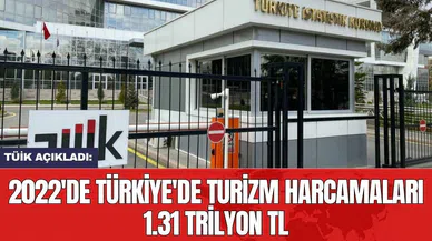 TÜİK açıkladı: 2022'de Türkiye'de turizm harcamaları 1.31 trilyon TL