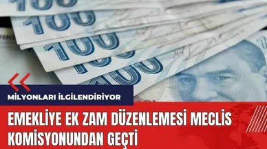 Emekliye ek zam düzenlemesi Meclis komisyonundan geçti