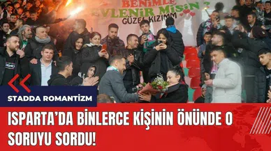 Isparta maçında büyük sürpriz! Binlerce kişinin önünde o soruyu sordu