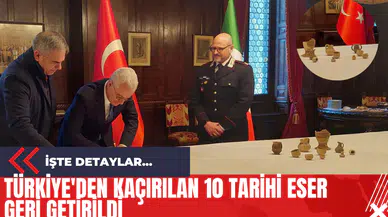 Türkiye'den Kaçırılan 10 Tarihi Eser Geri Getirildi