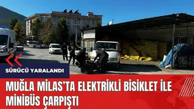 Muğla Milas'ta elektrikli bisiklet ile minibüs çarpıştı
