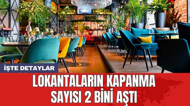 Lokantaların kapanma sayısı 2 bini aştı