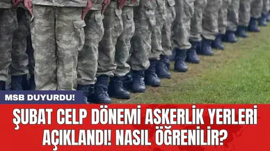 MSB duyurdu! Şubat celp dönemi askerlik yerleri açıklandı! Nasıl öğrenilir?