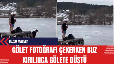 Buzlu Macera: Gölet Fotoğrafı Çekerken Buz Kırılınca Gölete Düştü