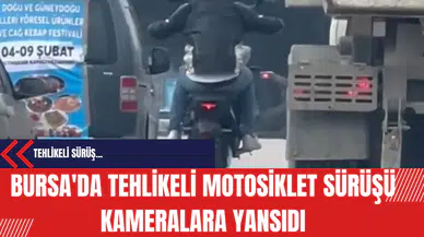 Bursa'da Tehlikeli Motosiklet Sürüşü Kameralara Yansıdı