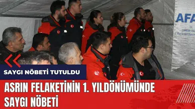 Asrın felaketinin 1. yıldönümünde saygı nöbeti