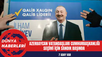 Azerbaycan vatandaşları cumhurbaşkanlığı seçimi için sandık başında