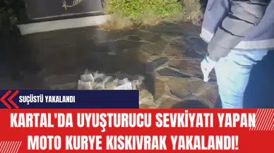 Kartal'da Uy*şturucu Sevkiyatı Yapan Moto Kurye Kıskıvrak Yakalandı!