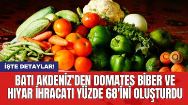 Batı Akdeniz'den domates biber ve hıyar ihracatı yüzde 68'ini oluşturdu