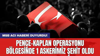 Pençe-Kaplan operasyonu bölgesinde 1 askerimiz şehit oldu