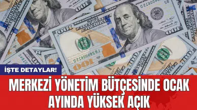 Merkezi yönetim bütçesinde ocak ayında yüksek açık