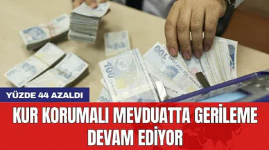 Kur korumalı mevduatta gerileme devam ediyor: Yüzde 44 azaldı