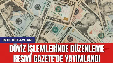 Döviz işlemlerinde düzenleme Resmi Gazete'de yayımlandı