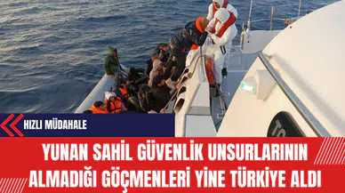 Yunan Sahil Güvenlik Unsurlarının Almadığı Göçmenleri Yine Türkiye Aldı