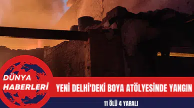 Yeni Delhi'deki Boya Atölyesinde Yangın: 11 Ölü 4 Yaralı