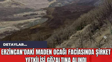 Erzincan'daki Maden Ocağı Faciasında Şirket Yetkilisi Gözaltına Alındı