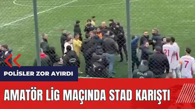 Amatör lig maçında stad karıştı