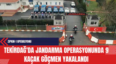 Tekirdağ'da Jandarma Operasyonunda 9 Kaçak Göçmen Yakalandı
