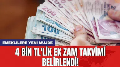 Emeklilere yeni müjde: 4 bin TL'lik ek zam takvimi belirlendi!