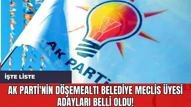 Ak Parti'nin Döşemealtı Belediye Meclis Üyesi Adayları Belli Oldu! İşte Liste