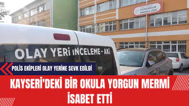 Kayseri'deki Bir Okula Yorgun Mermi İsabet Etti