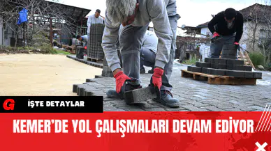 Kemer’de Yol Çalışmaları Devam Ediyor