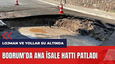 Bodrum'da ana isale hattı patladı