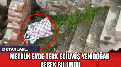 Metruk Evde Terk Edilmiş Yenidoğan  Bebek Bulundu