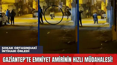 Gaziantep'te Emniyet Amirinin Hızlı Müdahalesi! Sokak Ortasındaki İntiharı Önledi
