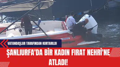 Şanlıurfa'da Fırat Nehri'ne Atlamaya Çalışan Kadın Vatandaşlar Tarafından Kurtarıldı