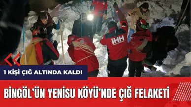 Bingöl'de çığ felaketi! 1 kişi kar kütleleri altında kaldı
