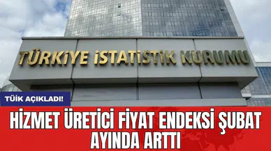 Hizmet Üretici Fiyat Endeksi Şubat ayında arttı