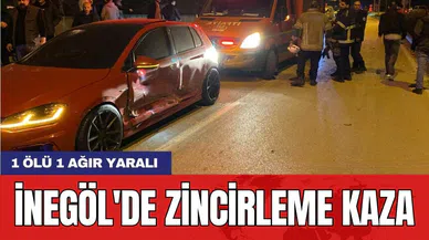 İnegöl'de zincirleme kaza: 1 ölü 1 ağır yaralı